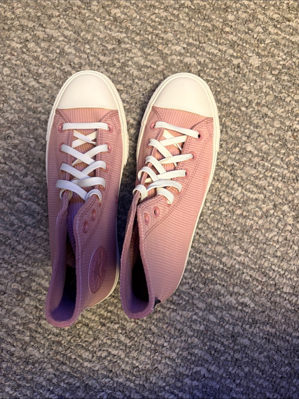 Women's High Top Canvas Sneakers - Pink